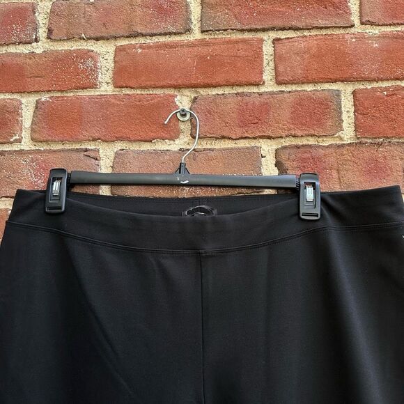 Eileen Fisher $198 ponte Stretch Tencel Black Ankle Pants 1X NEW - Picture 7 of 8